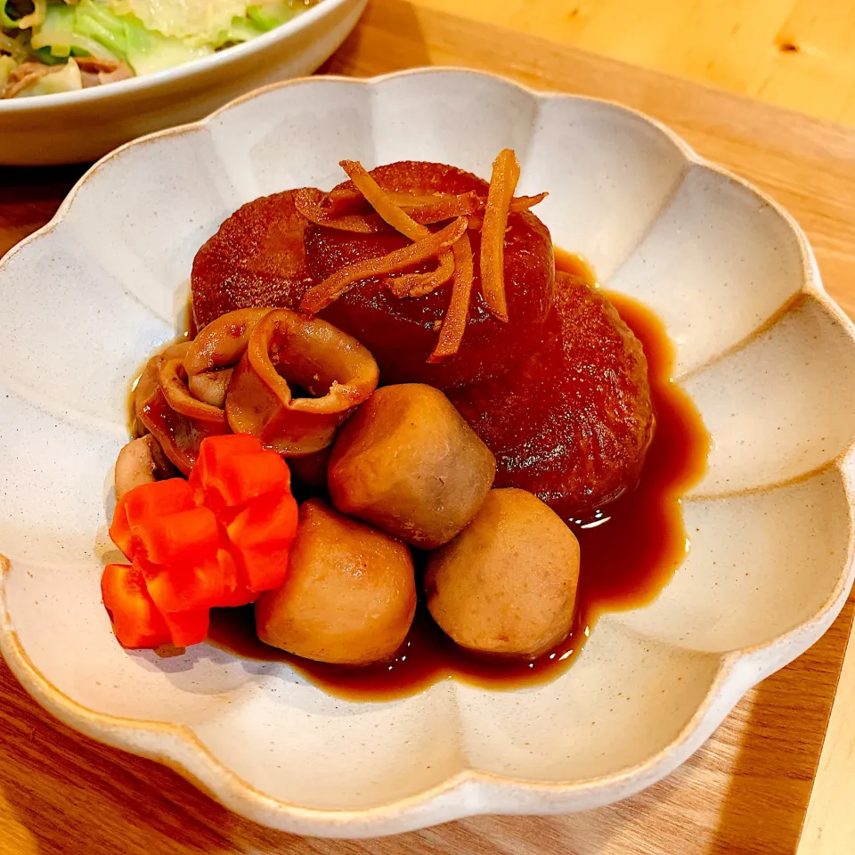 大根とイカのこってり煮物✴︎                             お酒のお供に🍺|あやみんさん