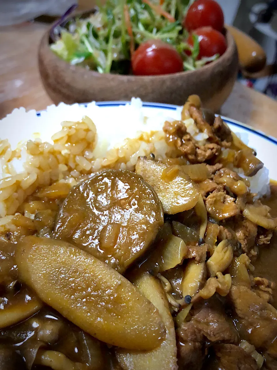 ごぼうと茄子の牛肉カレー|ミウトおかんさん