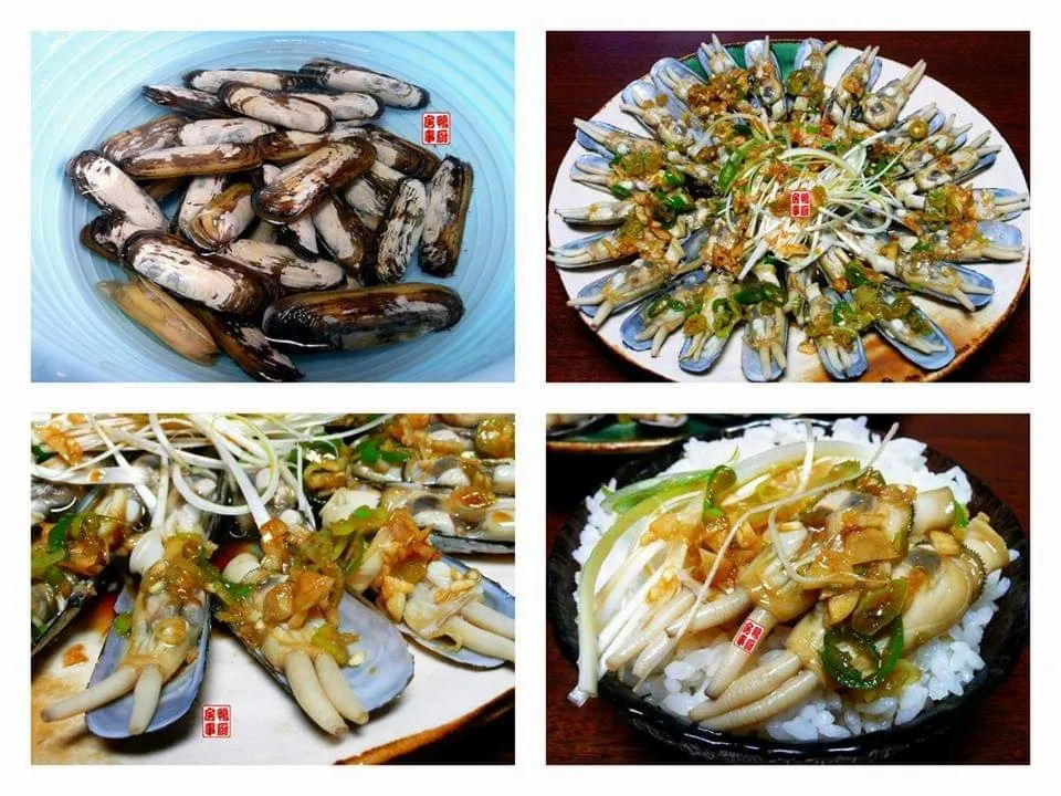 steamed razor clams|steven z.y.さん