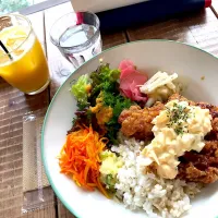 Snapdishの料理写真:カフェランチ❤︎  #チキン南蛮|にゃるさん