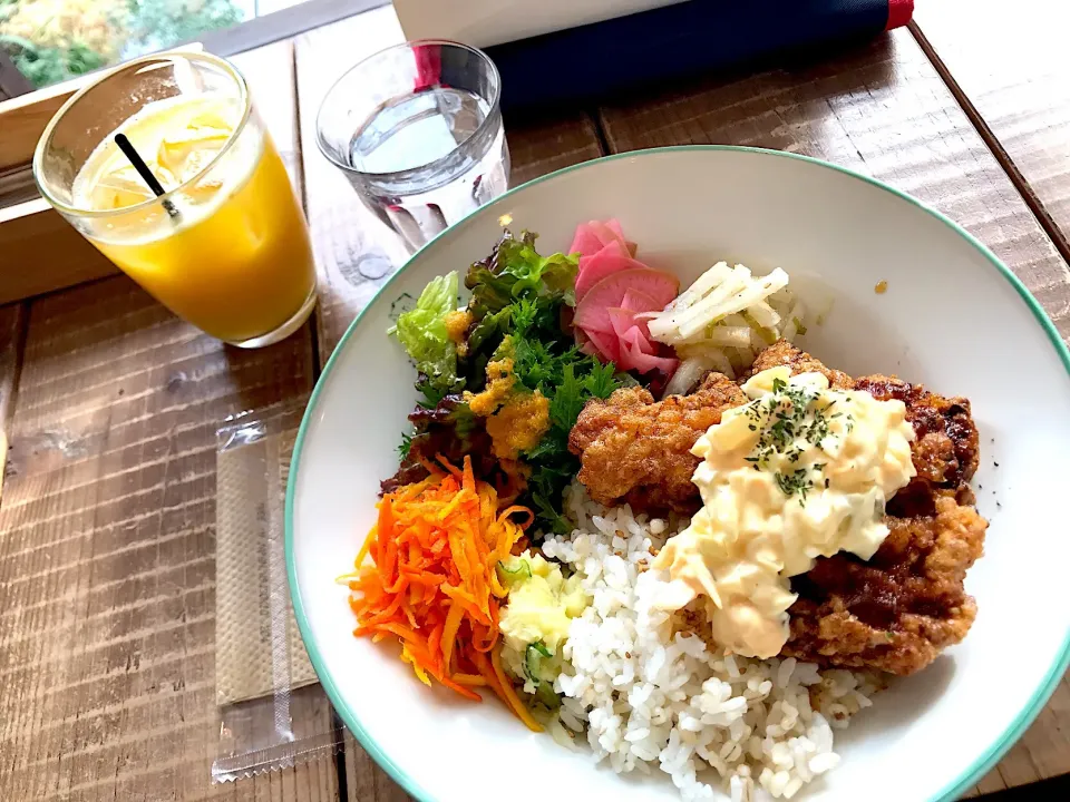 カフェランチ❤︎  #チキン南蛮|にゃるさん