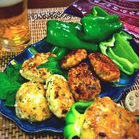 つくねと生ピーマン