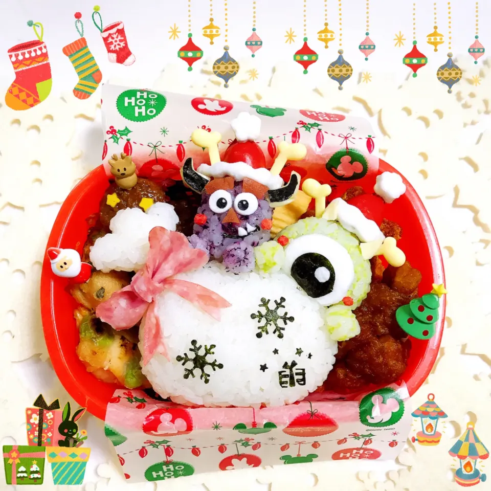 モンスターズインク クリスマス キャラ弁|向日葵♡桜さん