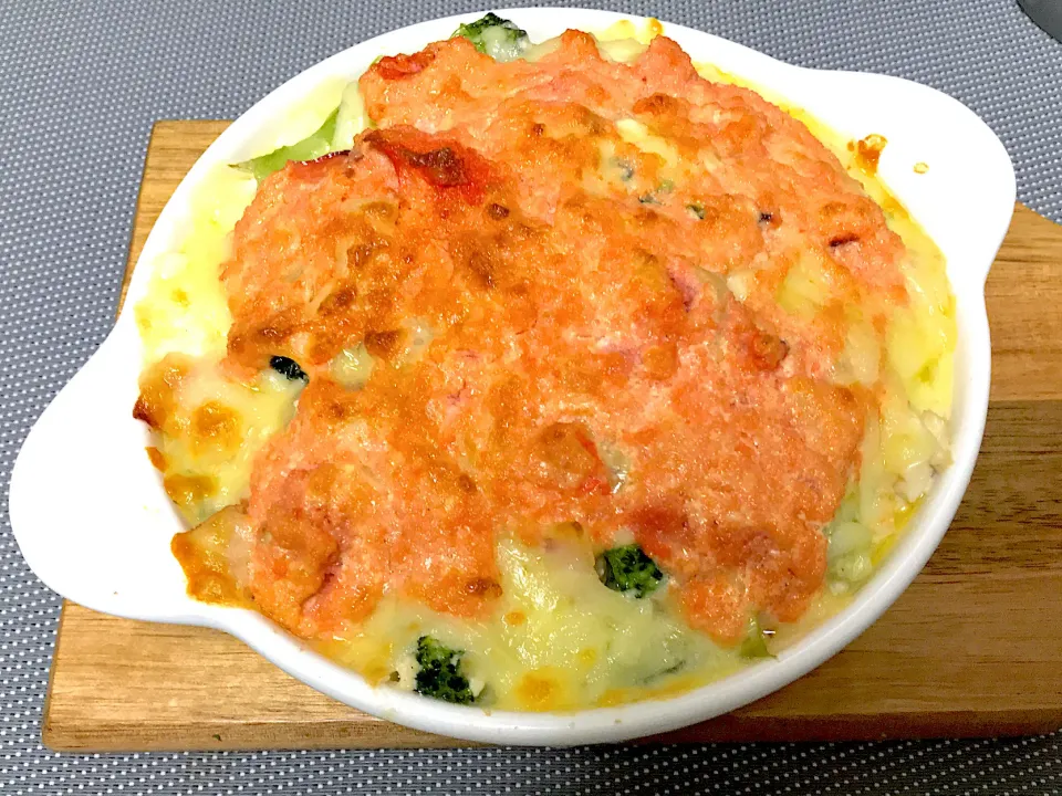 Snapdishの料理写真:たらこの豆腐グラタン|Tak@さん