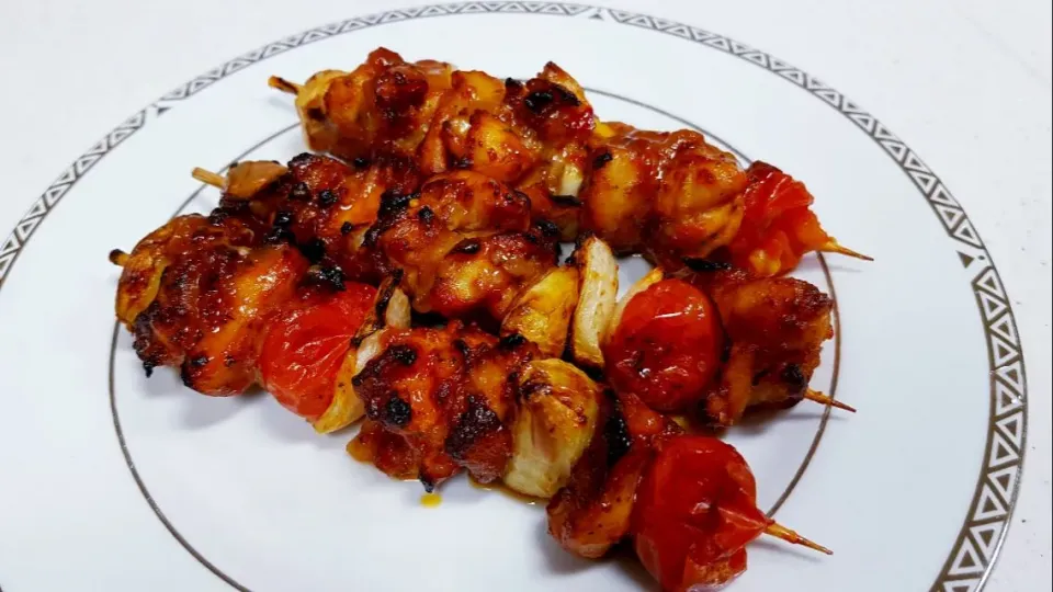 spicy chicken skewers in air fryer|steven z.y.さん