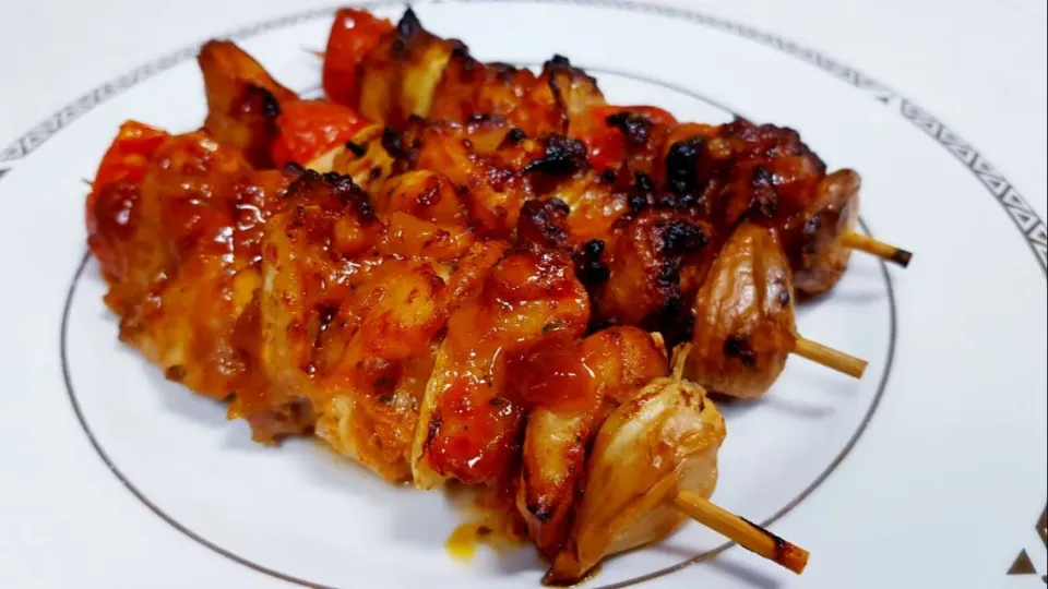 spicy chicken skewers in air fryer|steven z.y.さん