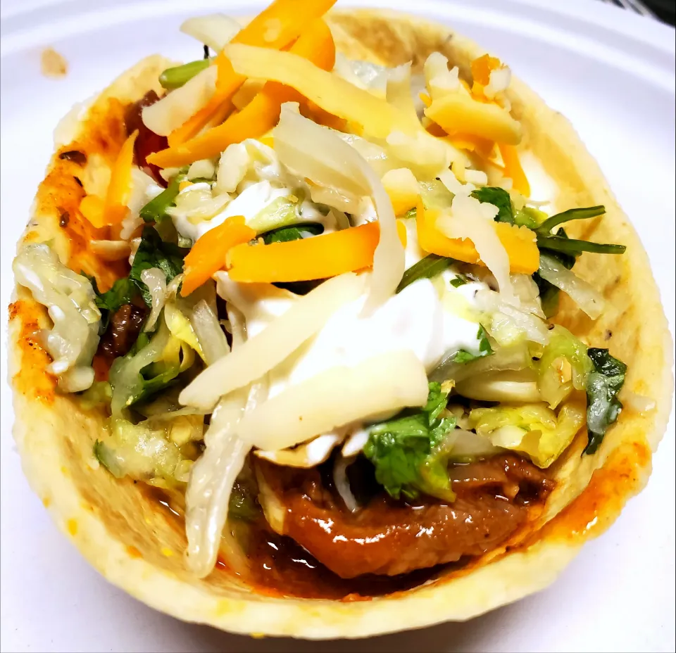 Snapdishの料理写真:Taco in a fajita bowl👍|Frank Ortizさん