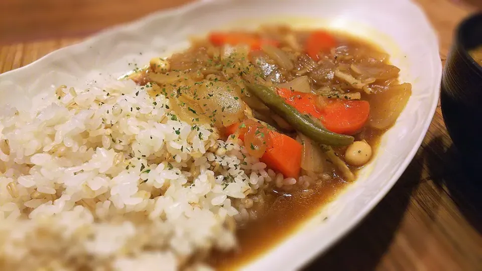 切り干し大根と豆のカレー🍛
の晩ごはん✨|kaz(*･ω･)さん