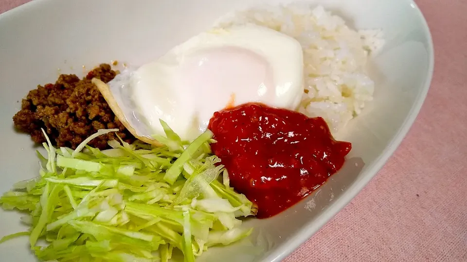 ☆今日のお昼ご飯☆　残り物でタコライス|hamamaさん