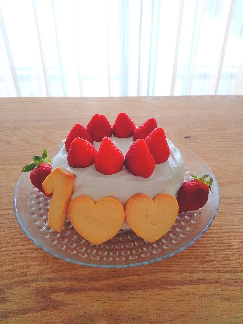 🎂お食い初め手作りケーキ🎂
100日のクッキー焼いて良かった✨
かわいいっ🤗♥️|おーやんさん