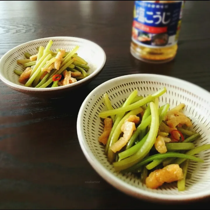 芋のつる 炒め煮|うさかめさん