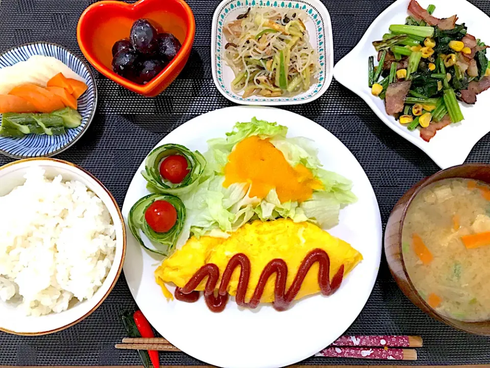 オムレツ定食|ゆうかさんさん