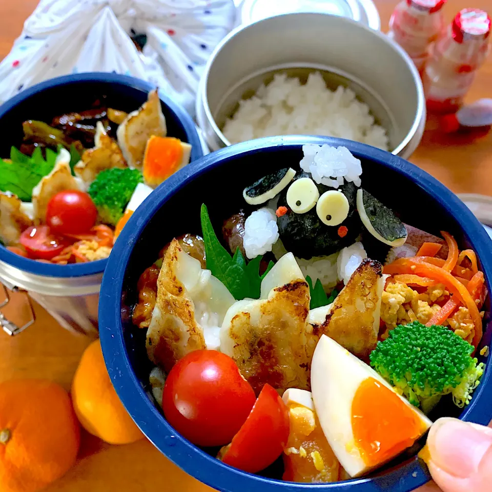 Snapdishの料理写真:麻婆茄子&餃子🥟弁当|てんさん