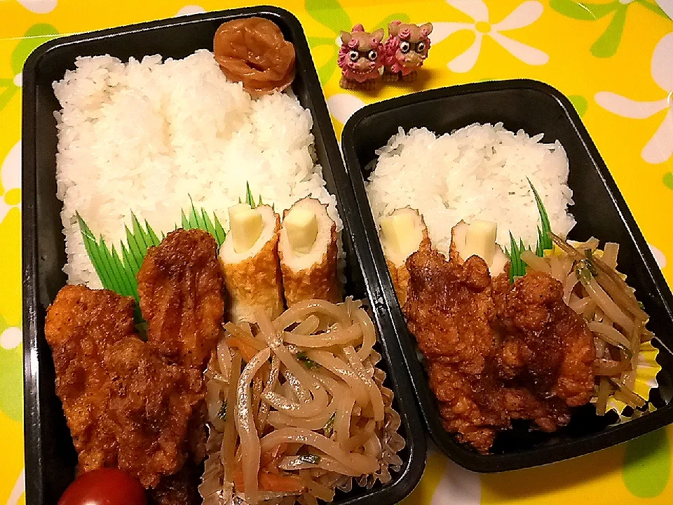 Snapdishの料理写真:夫の弁当、娘の弁当|みどりさん