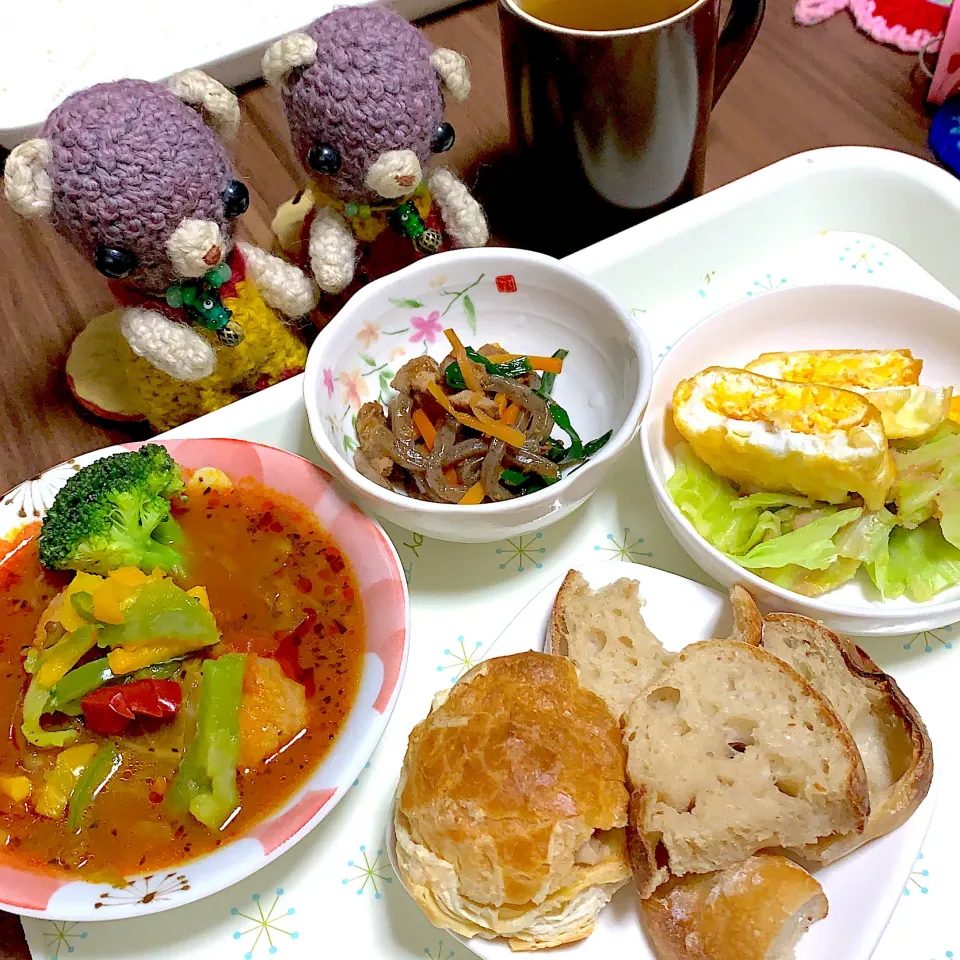 Snapdishの料理写真:朝ごぱん(*´ω`*)|chagashiさん