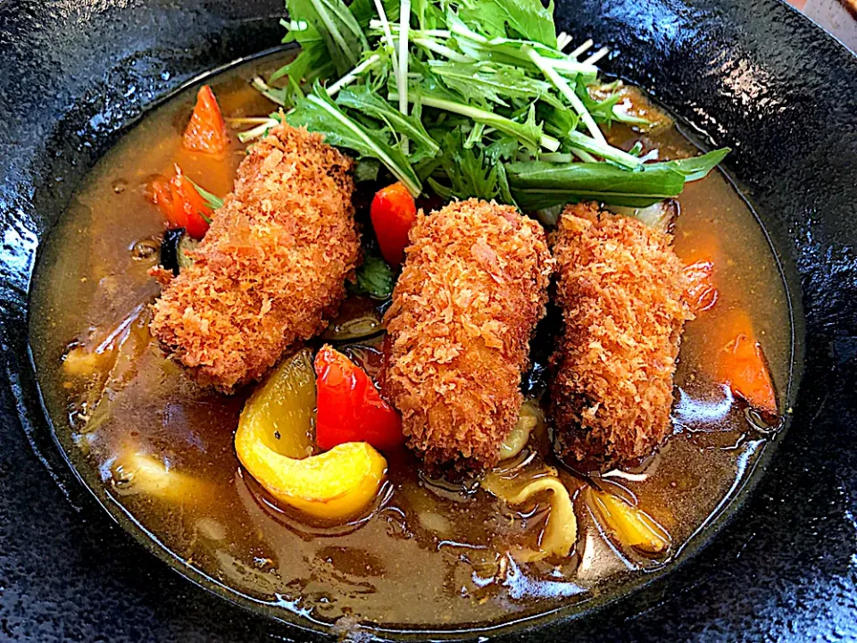 ランチ 牡蠣フライと彩り野菜のカレーうどん @杵屋|須佐 浩幸さん