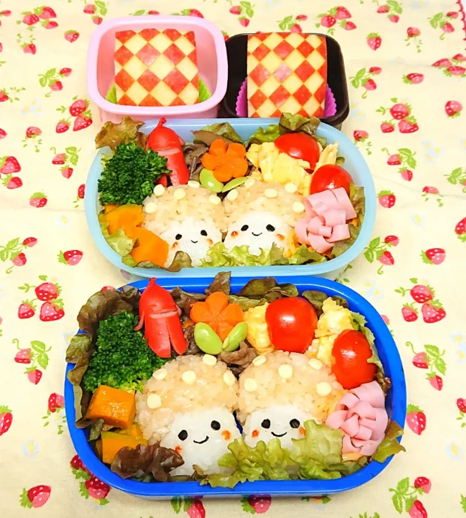 Snapdishの料理写真:きのこちゃんおにぎり弁当❤️|みちゅあしさん