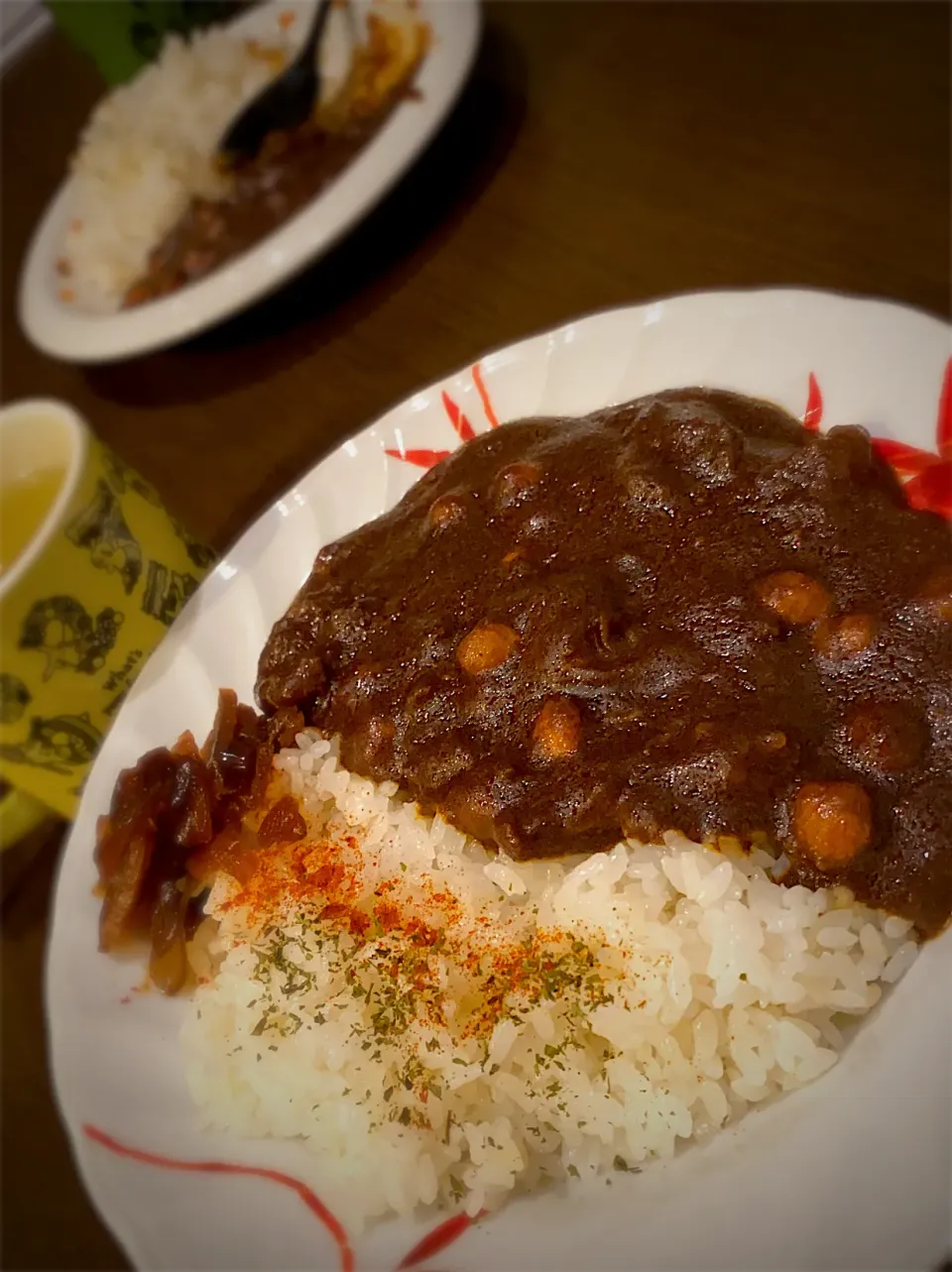 ガルパンゾー豆入りビーフカレー🍛　福神漬|ch＊K*∀o(^^*)♪さん