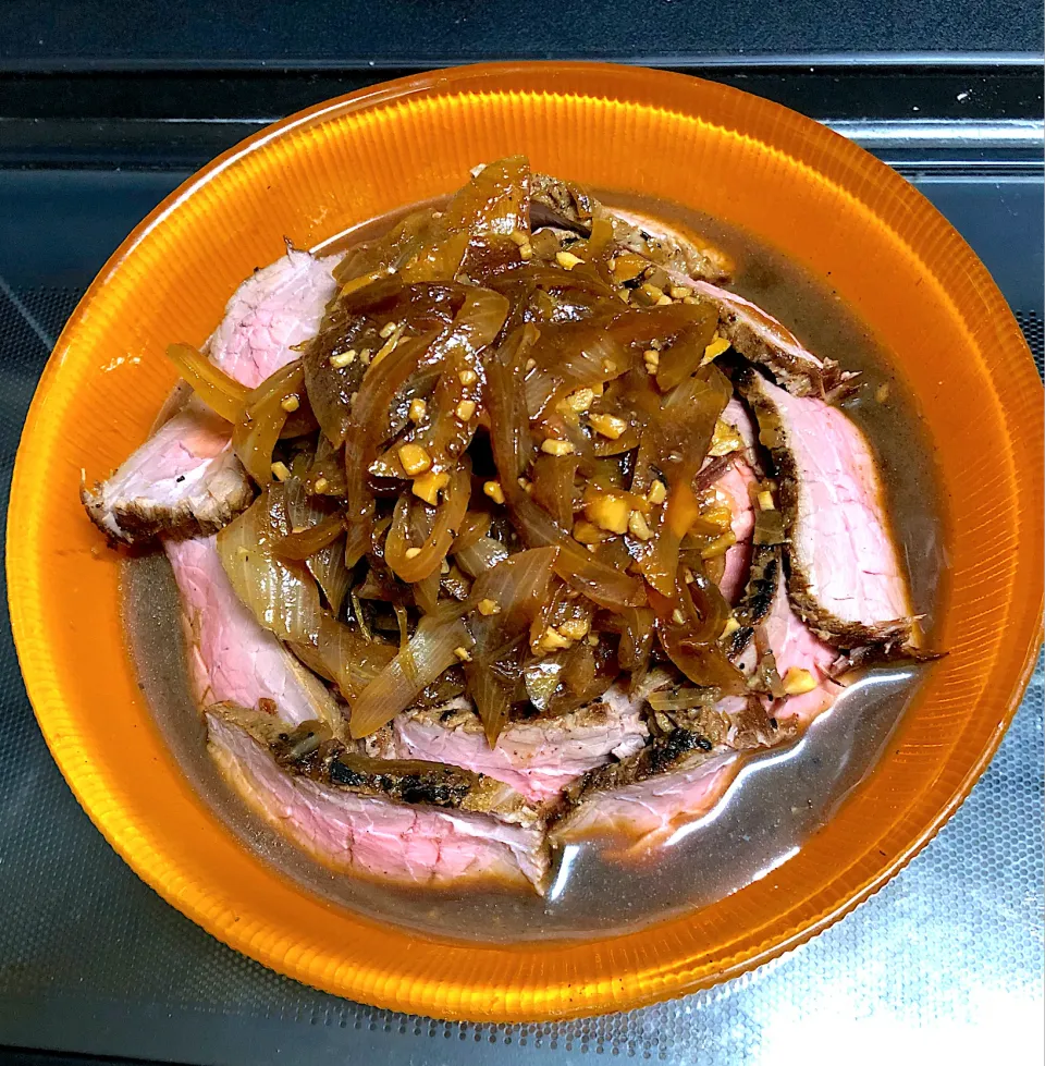 Snapdishの料理写真:ふくすけさんの料理 手作りローストビーフ丼|ラブリー心愛さん