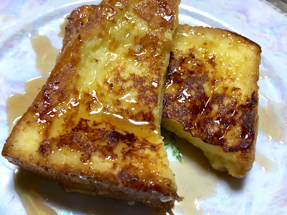 カワというパン屋さんの食パンでフレンチトースト作りました！|mikuさん