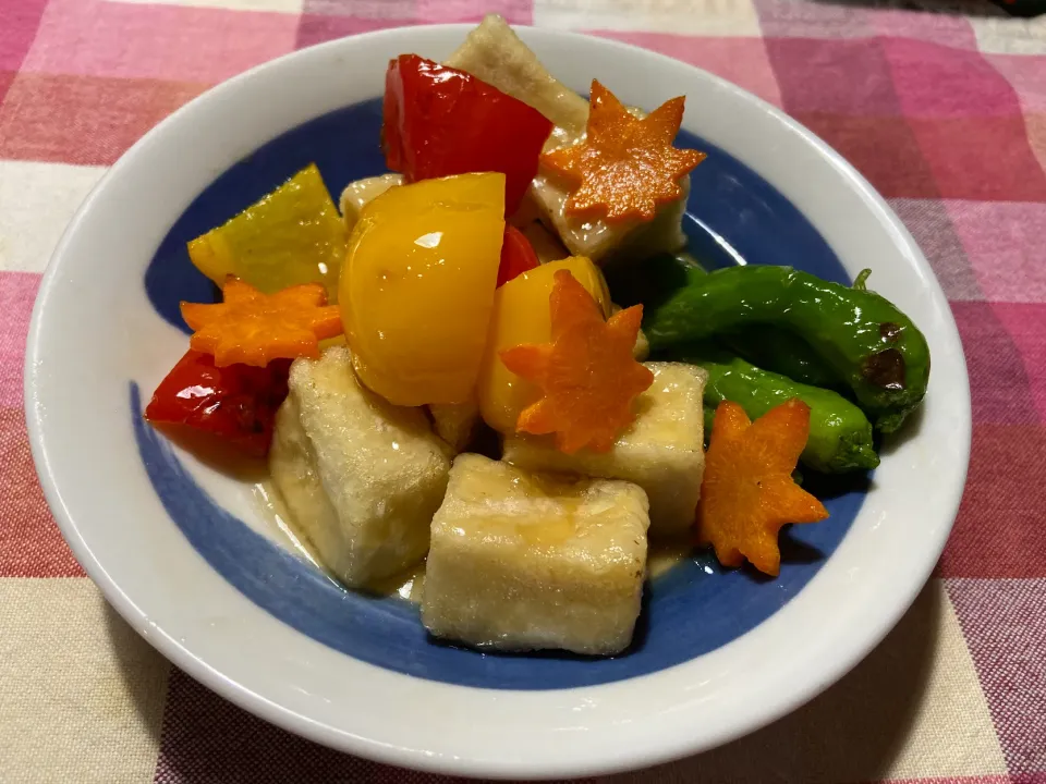 高野豆腐の甘酢あんかけ|ハルのただ飯さん