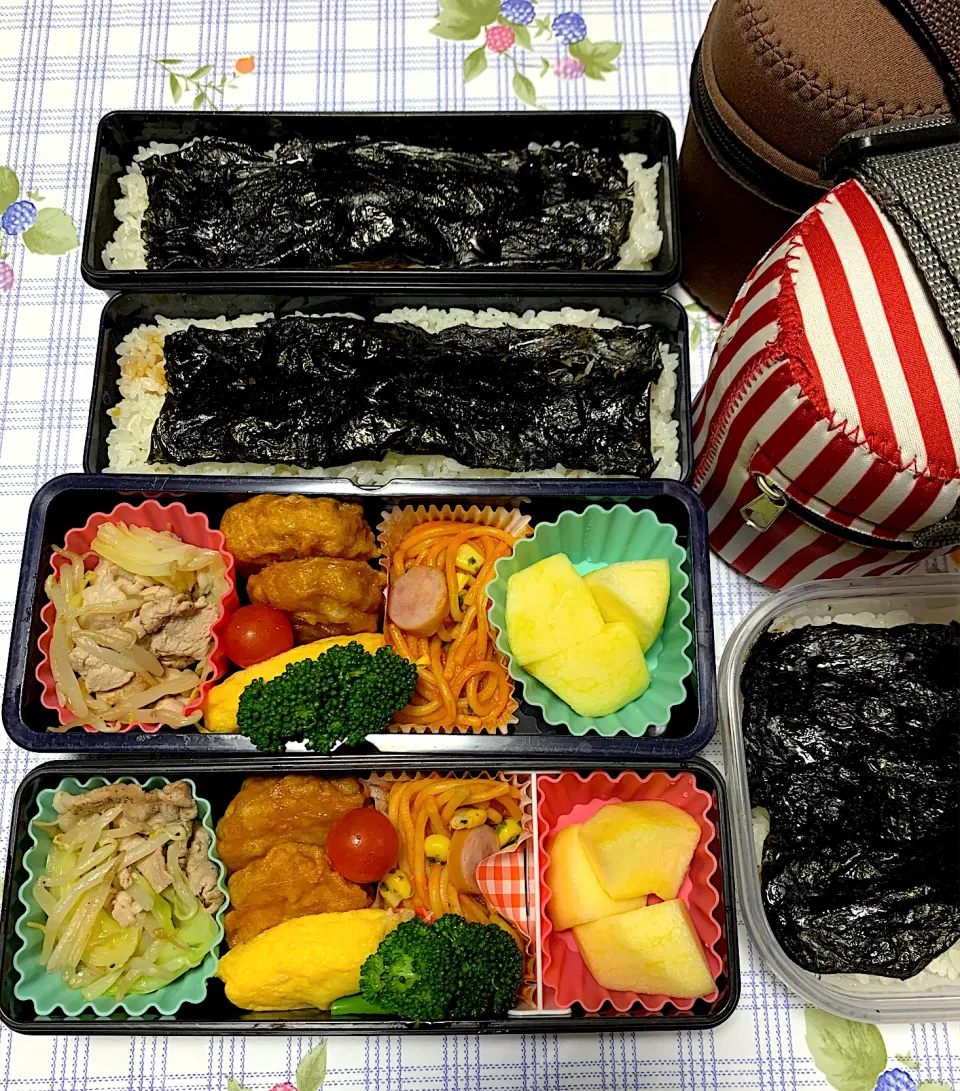 3人のお弁当12/10|iguigupopさん