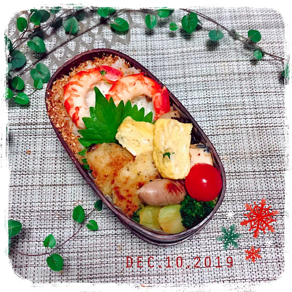 12/10 ☺︎ 赤海老ガーリックソテー弁当✩.*˚|jon2さん