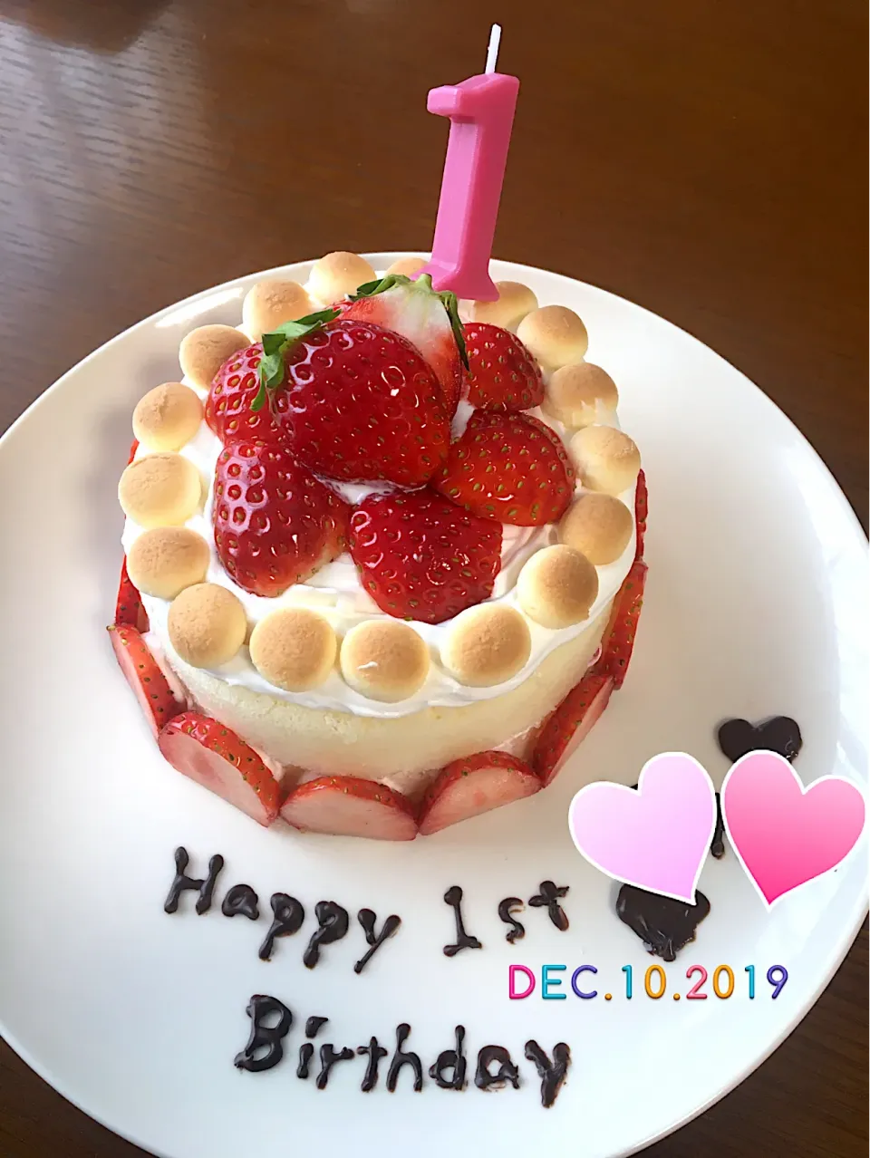 Snapdishの料理写真:♡祝♡1歳　バースデーケーキ|yuuさん