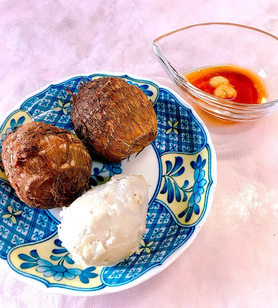 Snapdishの料理写真:越前里芋をレンチン！生姜醤油で🥰|かっちゃん杉さん