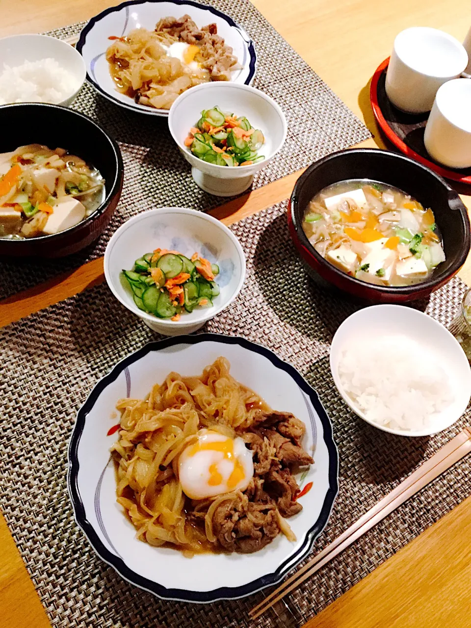 牛肉と玉葱煮、豆腐野菜餡掛け|papinさん