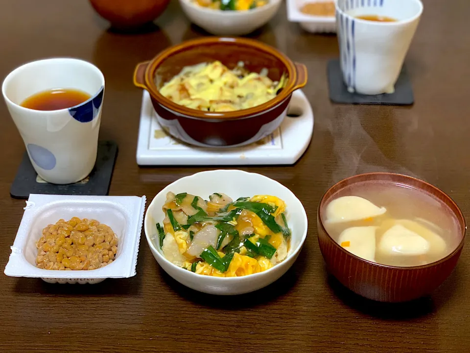 🌸 豆腐ステーキのニラ玉あんかけ 🌸|たんちゃんさん