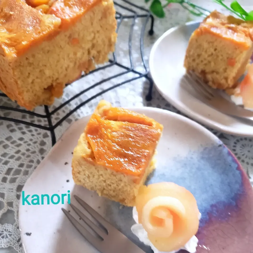 naho_nonaさんの料理 炊飯器とホットケーキミックスで簡単！糀甘酒で柿のケーキ|かのりさん