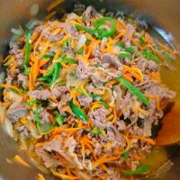 久しぶりの「肉&野菜ましましの牛丼」
完成‼️・・・
ってか「プルコギ」ぽいけどけね(笑)