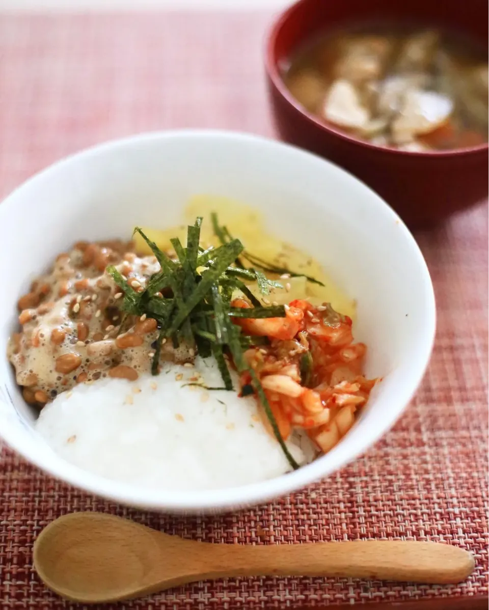 ねばねばとろとろ💕発酵食品丼|ゆいか＊さくママさん