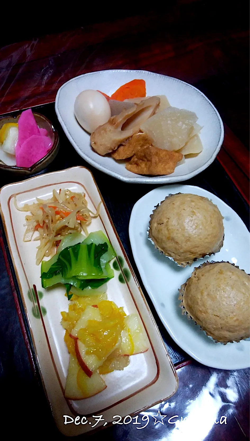 Gママの晩ごはん☆利久饅頭さつま芋と胡桃の餡　作りました|kaoriさん