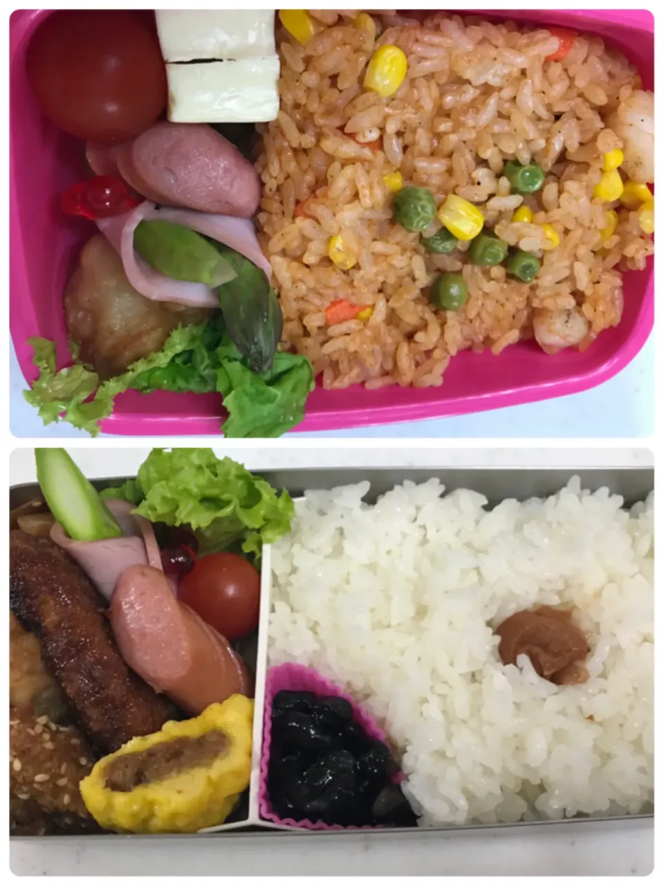 Snapdishの料理写真:#旦那様と高2娘のお弁当|やすあけさん