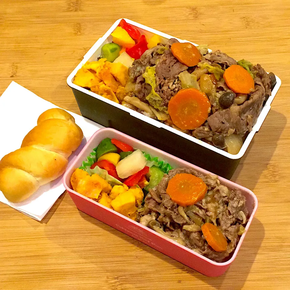 12/12の娘ちゃん&息子くん弁当🍱車内用朝ごぱん🥖|ままみさん