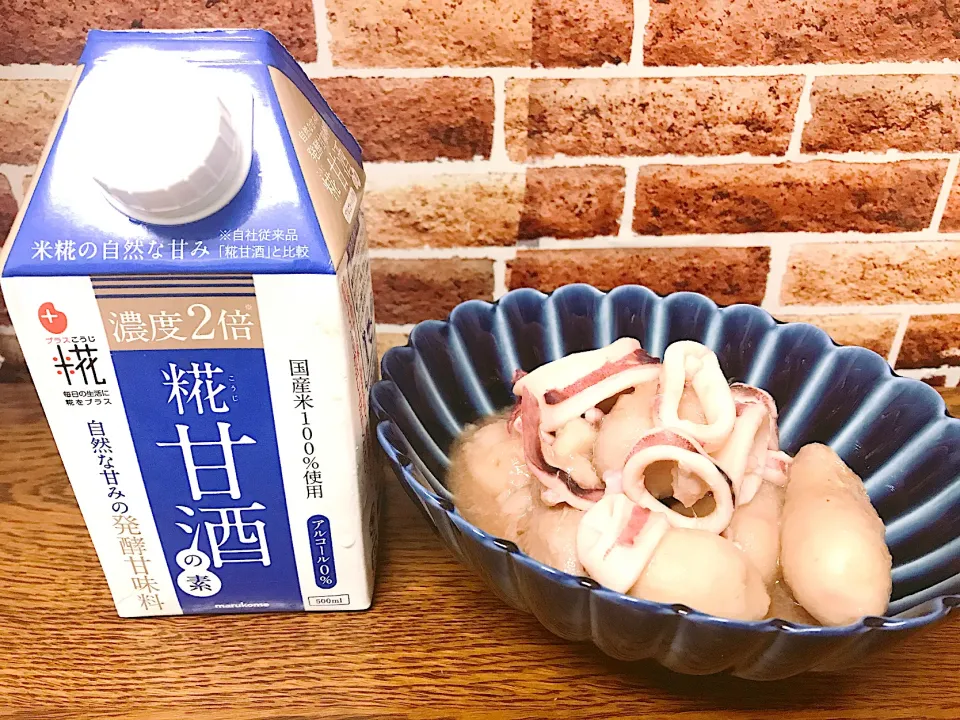 糀　甘酒の素でほっくり里芋とイカの煮物|ムーミンままさん