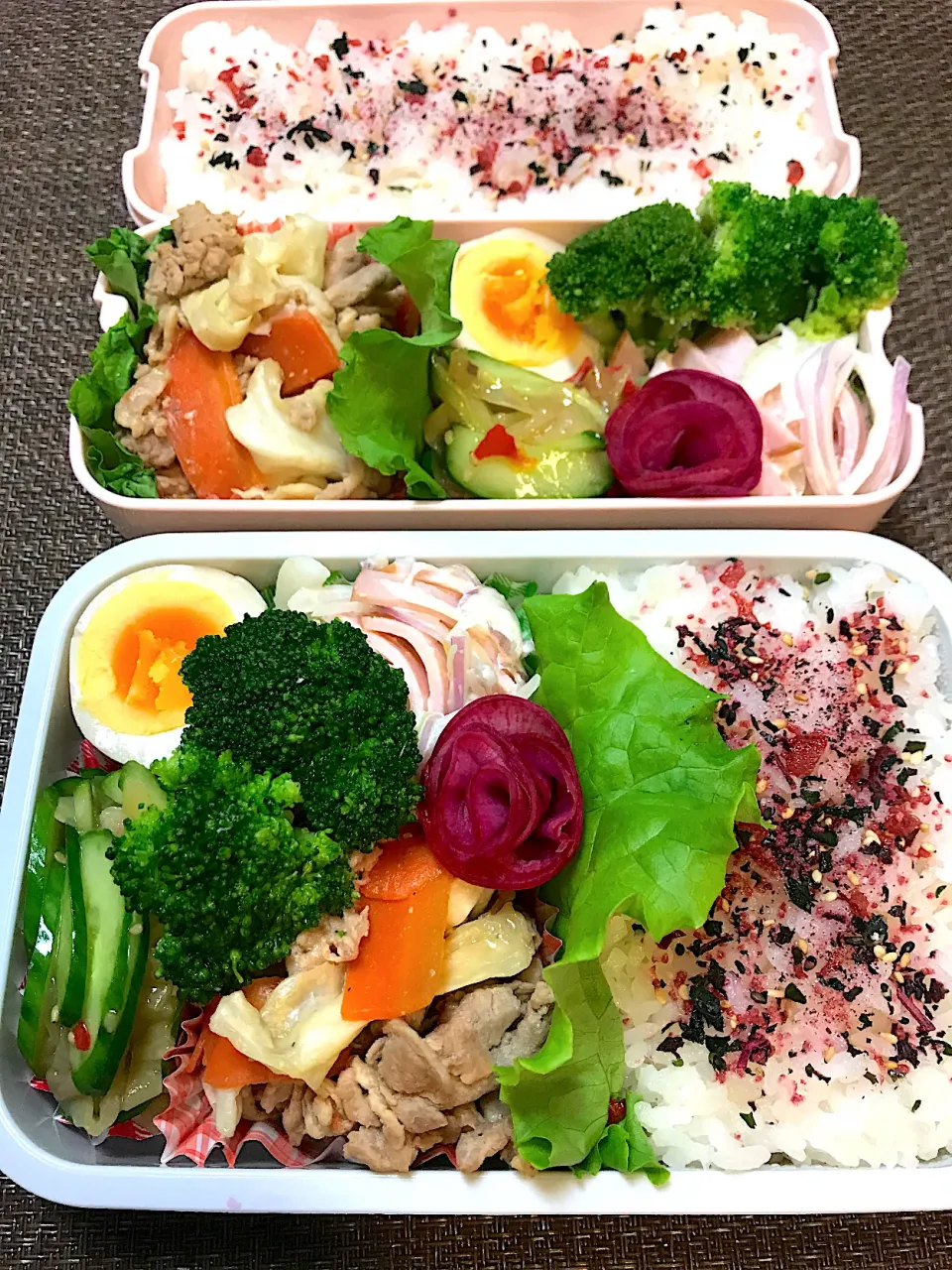 Snapdishの料理写真:12/12🍱2人分 ⛄️野菜炒め弁当|🌹ゆぅ🌹さん