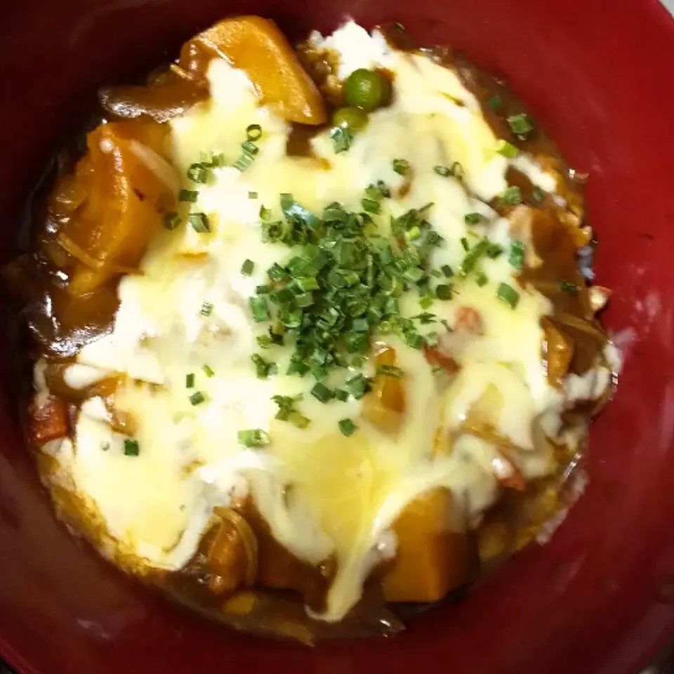 Snapdishの料理写真:💗焼きチーズカレー🍛( '-' 🍛  )ｶﾚｰ|内藤ひろみさん