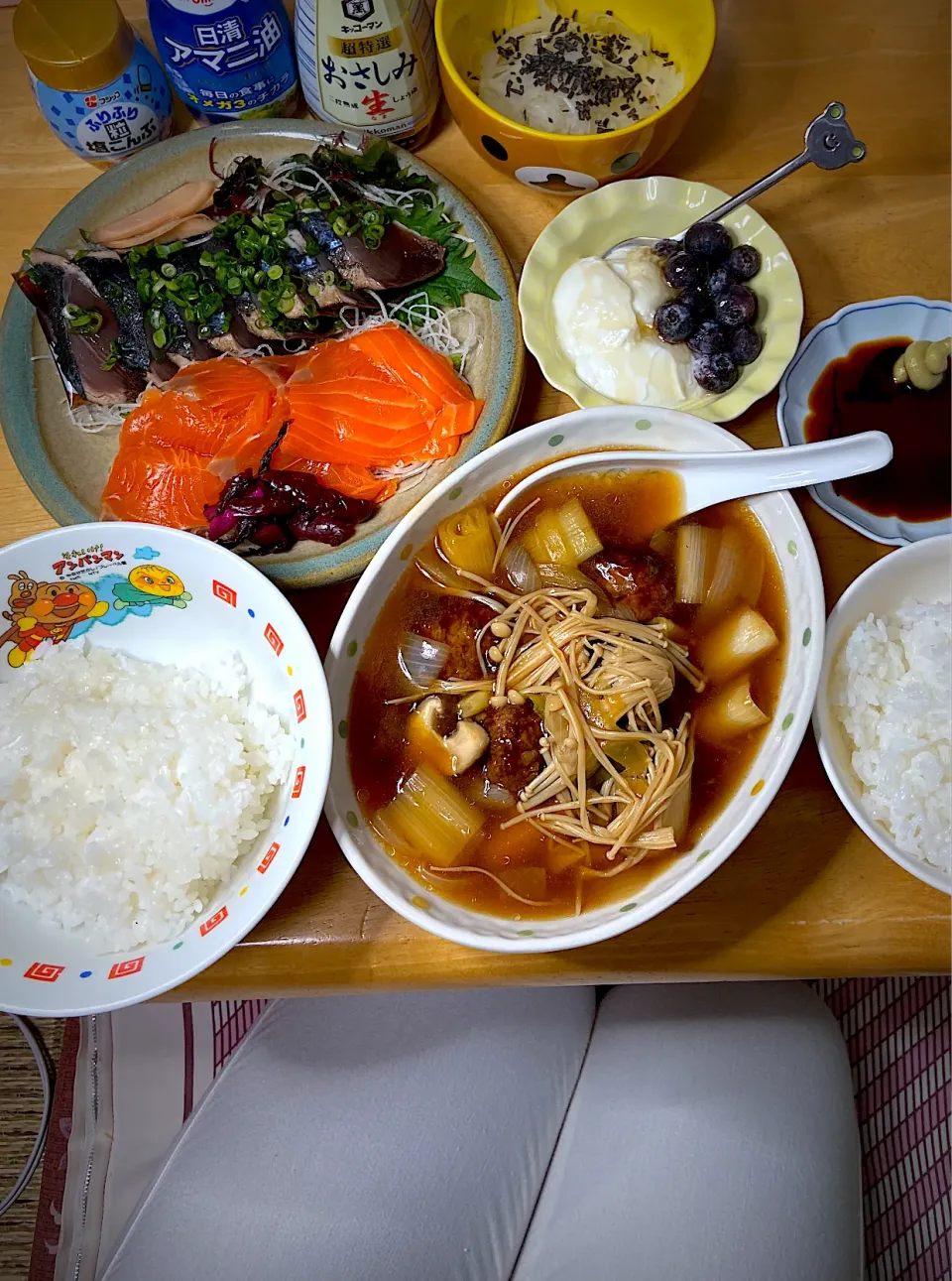 肉団子餡掛け中華スープ掛け|Makokoさん