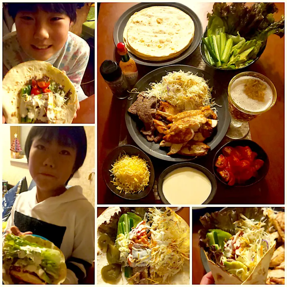 Today's Burritos Dinner🌿ﾄﾙﾃｨｰｼﾞｬ･ﾋﾞｰﾌ&ﾁｷﾝﾌｧﾌｨｰﾀdeﾌﾞﾘｰﾄ|🌈Ami🍻さん