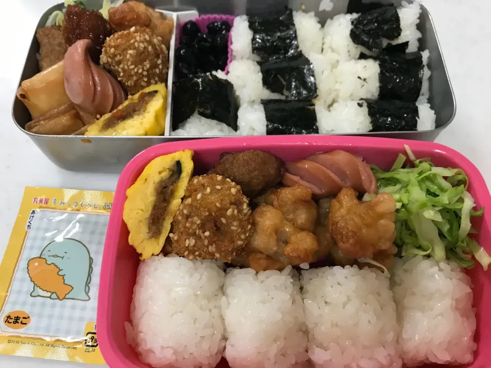 Snapdishの料理写真:#旦那様と高2娘のお弁当|やすあけさん