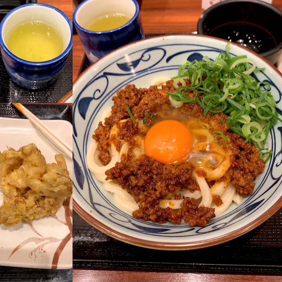 肉肉釜玉　大　　ほたてかき揚げ|るみおんさん