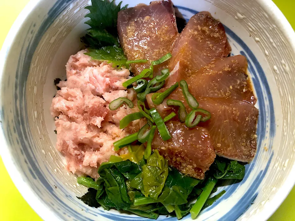 鰤とネギとろ丼|ゆきさん