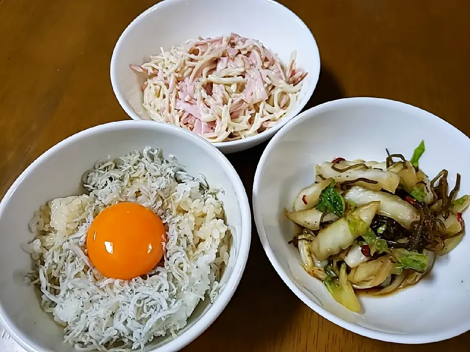 しらす丼&スパサラダ|aiさん