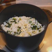 大根の葉と薄揚げの味噌味まぜごはん