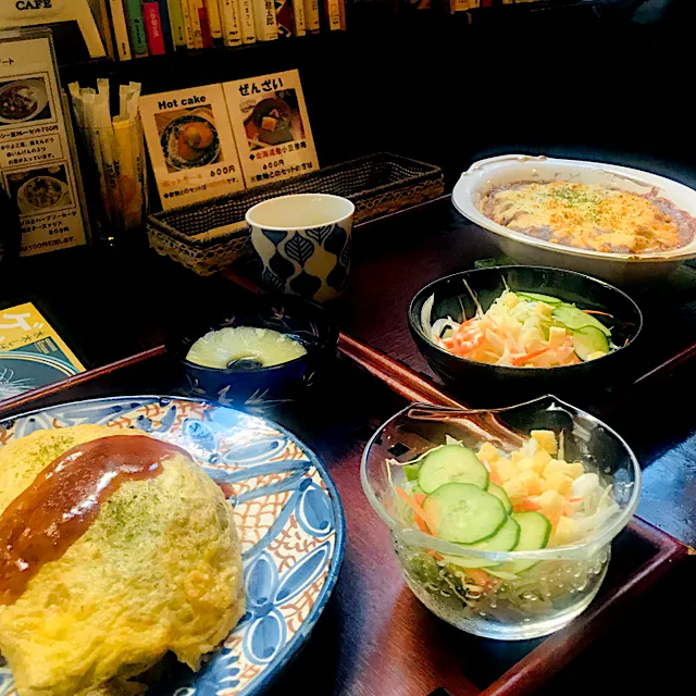 オムそばめし&焼きチーズカレー|minipicnicさん