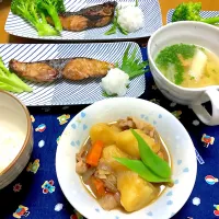 ぶりの照り焼き、肉じゃが|ちさとさん