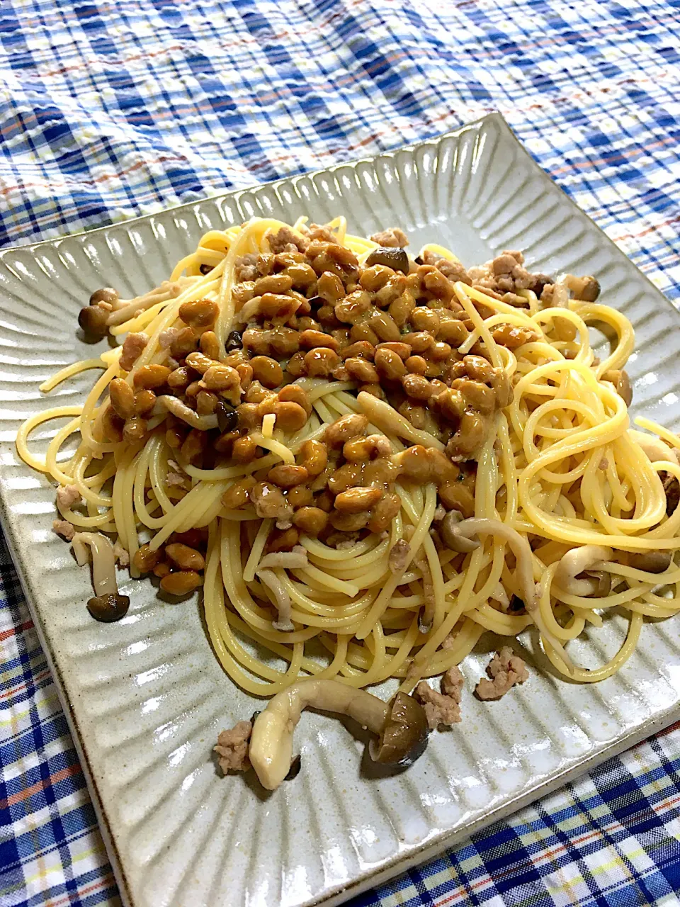 きのこと納豆のパスタ🍝|maxさん